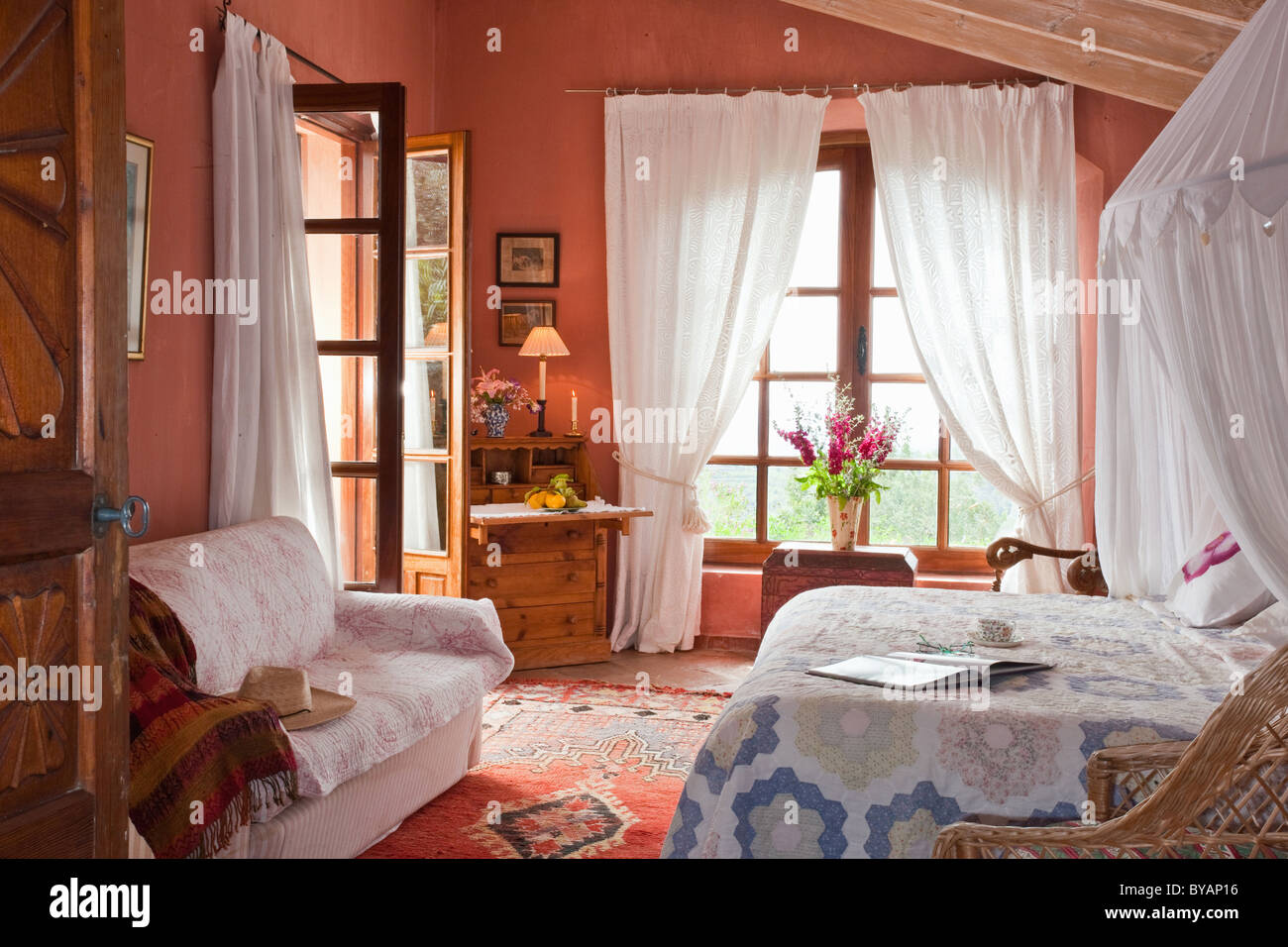 Belle chambre dans villa en Espagne Banque D'Images