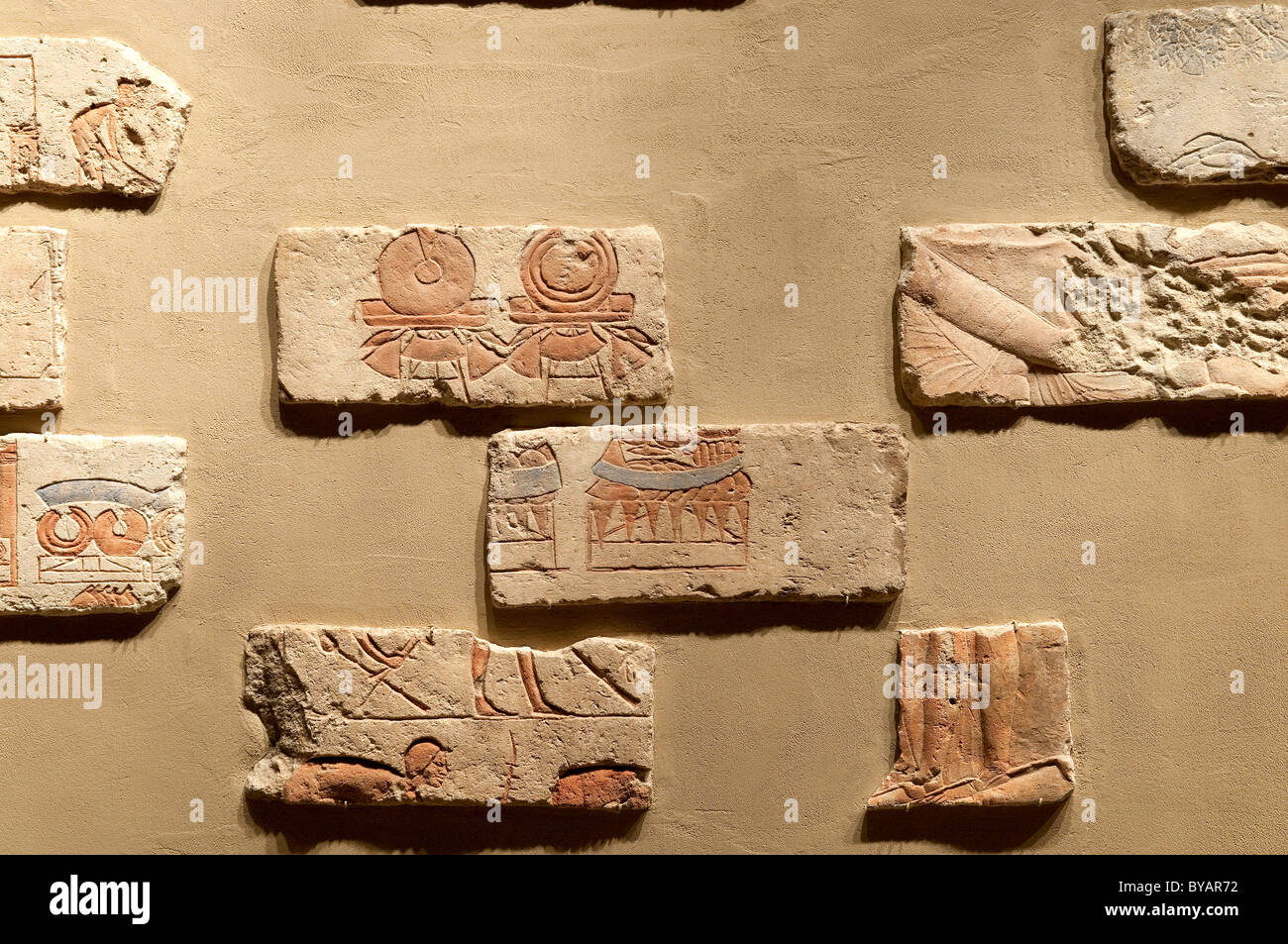 Reliefs d'Amarna, Dynasty 18, règne d'Akhénaton, (ca. 1345-1335 avant J.-C.), Metropolitan Museum of Art, New York City Banque D'Images