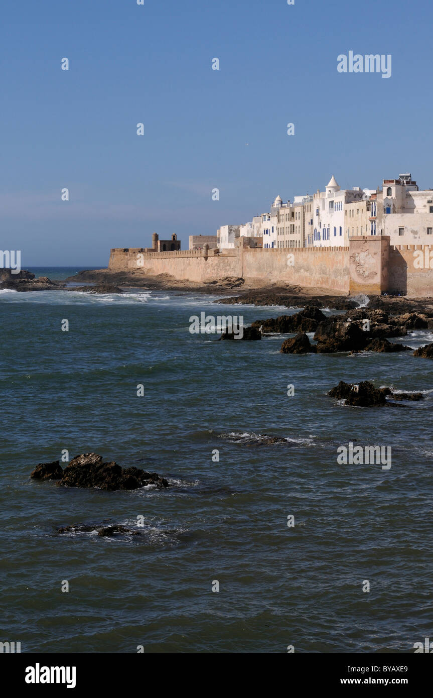 Remparts d'Essaouira, Maroc, Afrique Banque D'Images