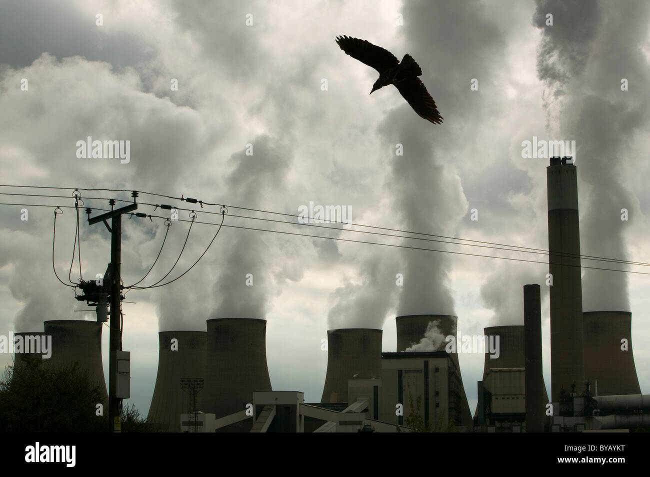 Ratcliffe sur charbon Soar powered power station in UK qui est responsable pour des émissions de dioxyde de carbone Banque D'Images