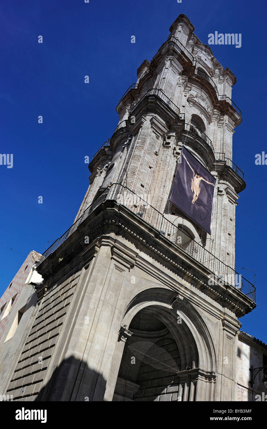 La cathédrale, le centre-ville, Malaga, Andalousie, Espagne, Europe Banque D'Images