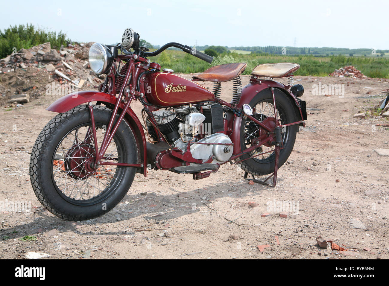 Indian Motorcycle 741b, ex 1941 militaire scout Junior. Banque D'Images