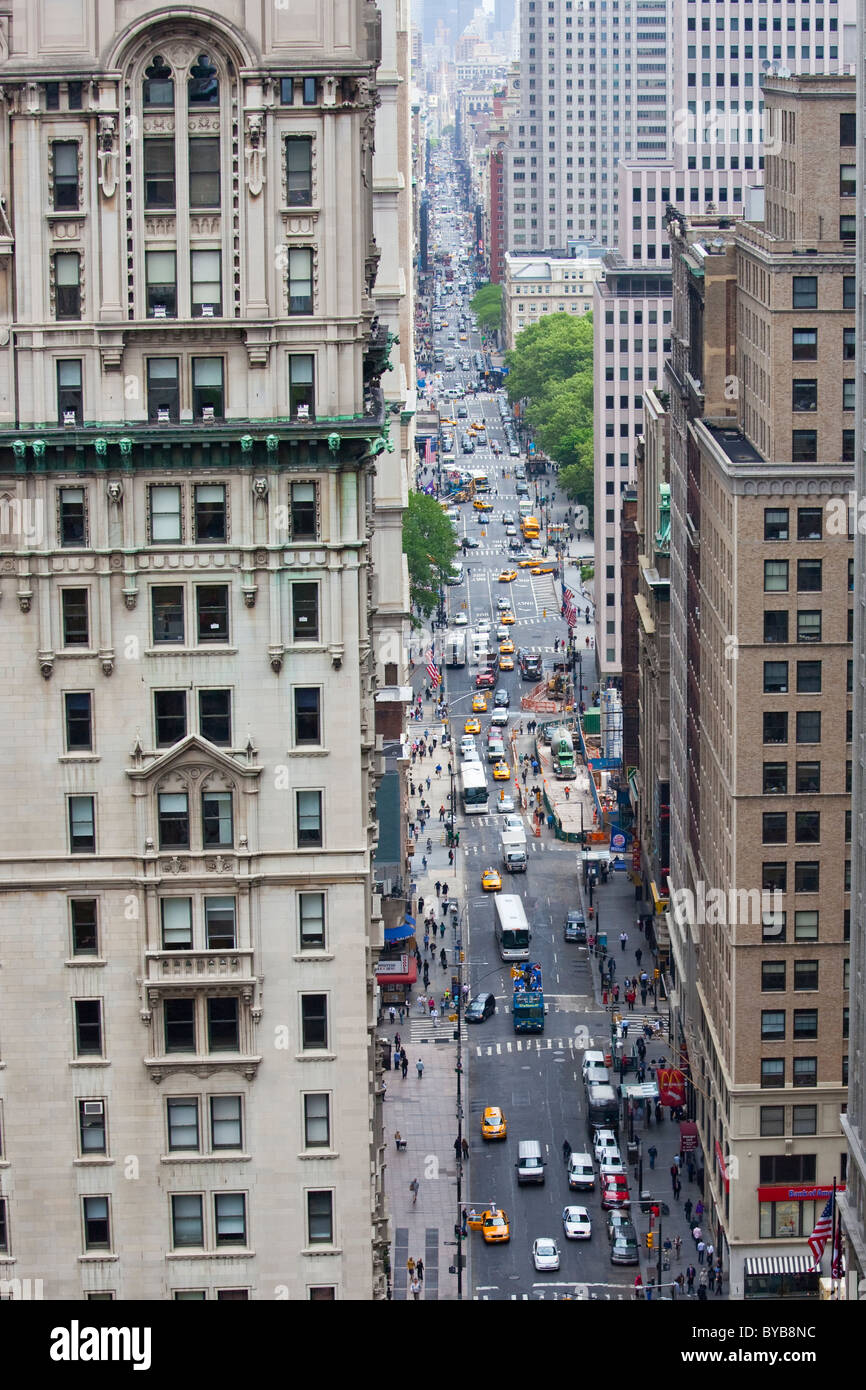 Scène de rue à Manhattan, New York City Banque D'Images