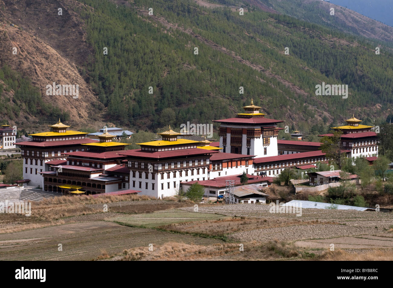 Kings Palace, dzong à Thimpu, Bhoutan, Asie Banque D'Images