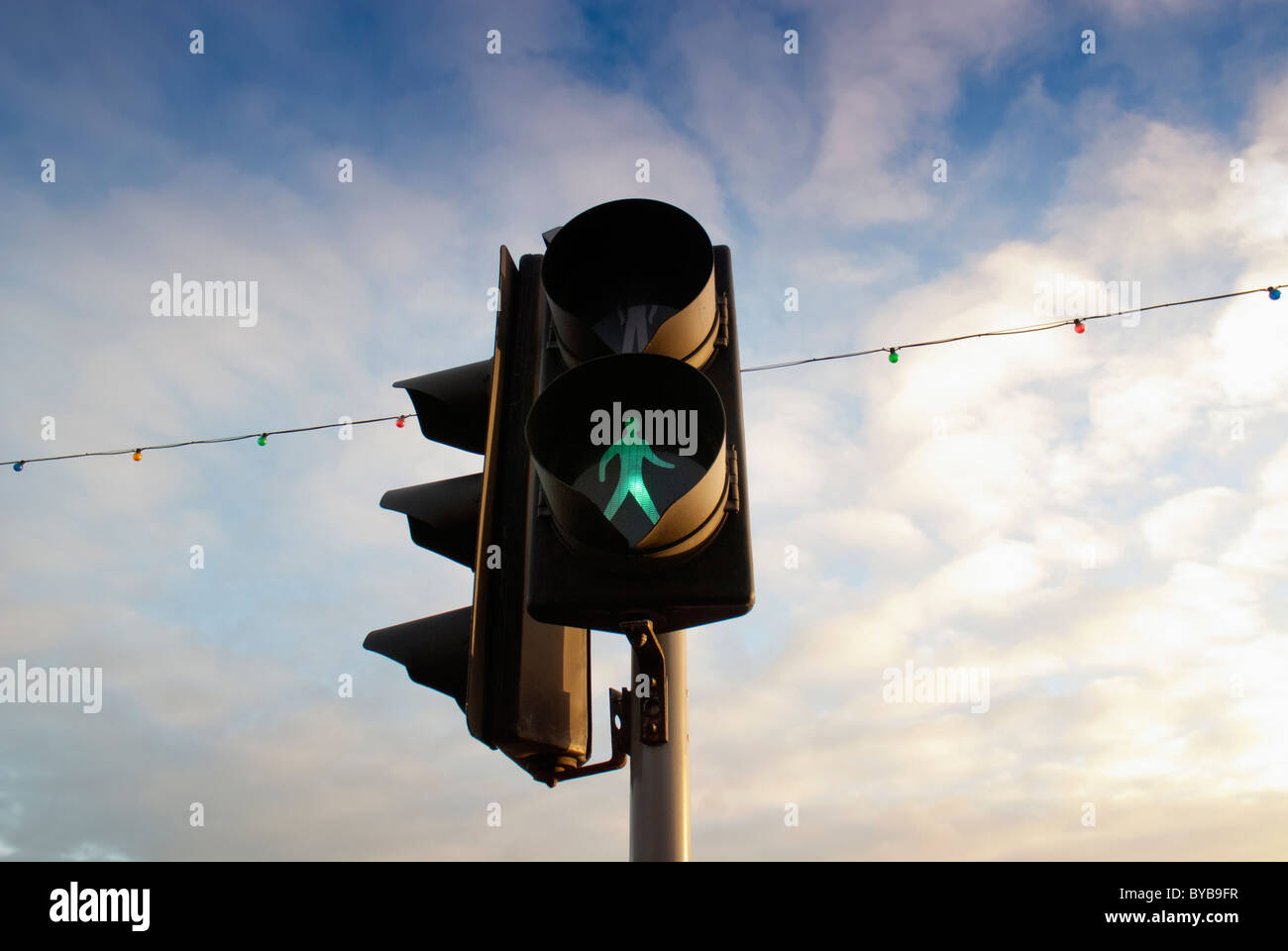 Homme vert sur le feu Banque D'Images