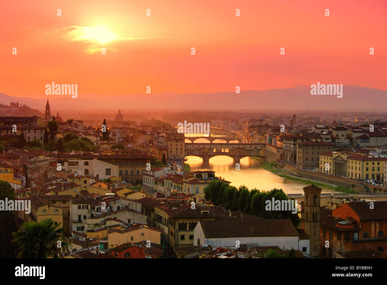 Florenz Bruecke - Florence bridge 02 Banque D'Images