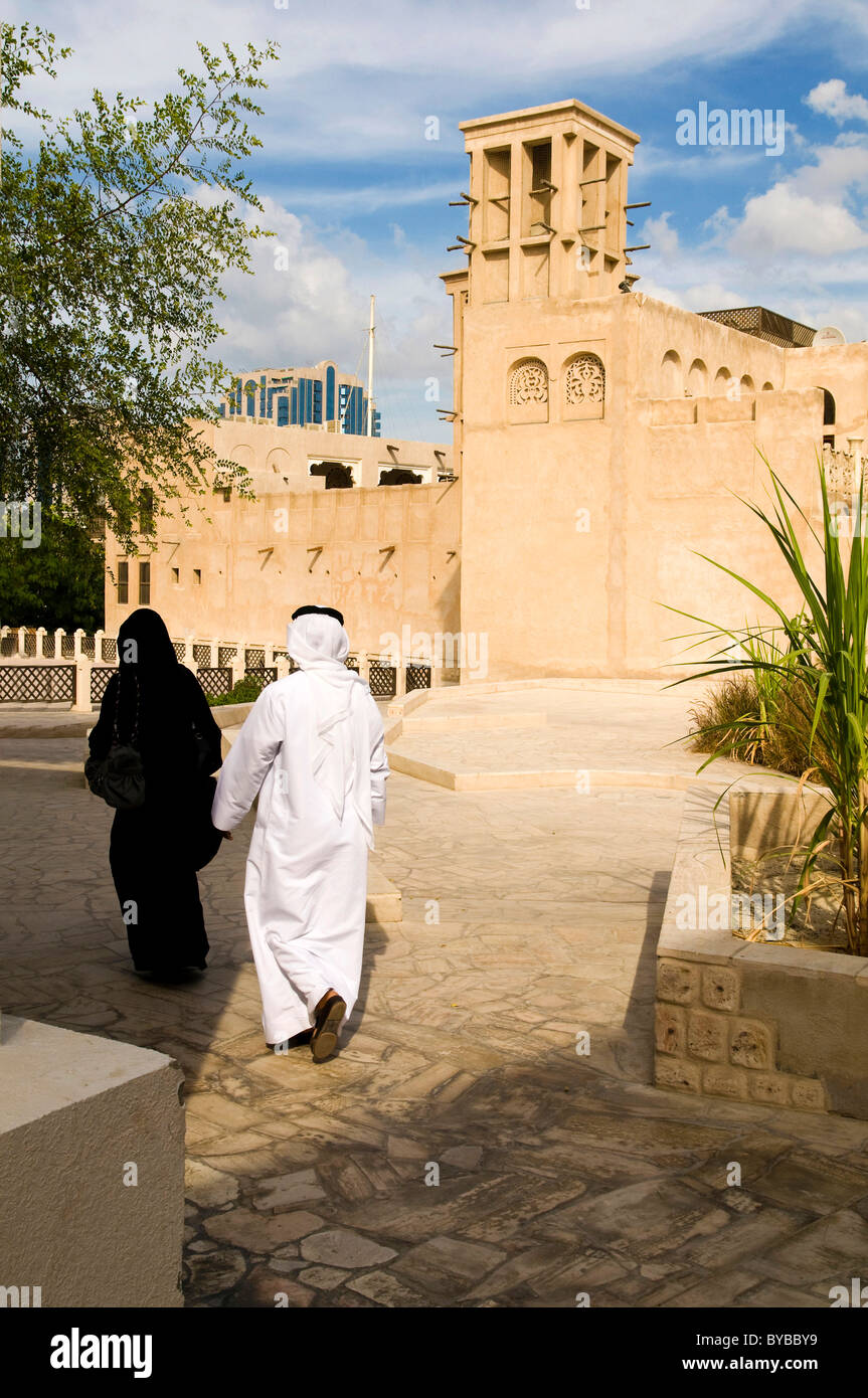 Quartier historique de Dubaï, Émirats arabes unis, au Moyen-Orient, en Asie du Sud-Ouest Banque D'Images