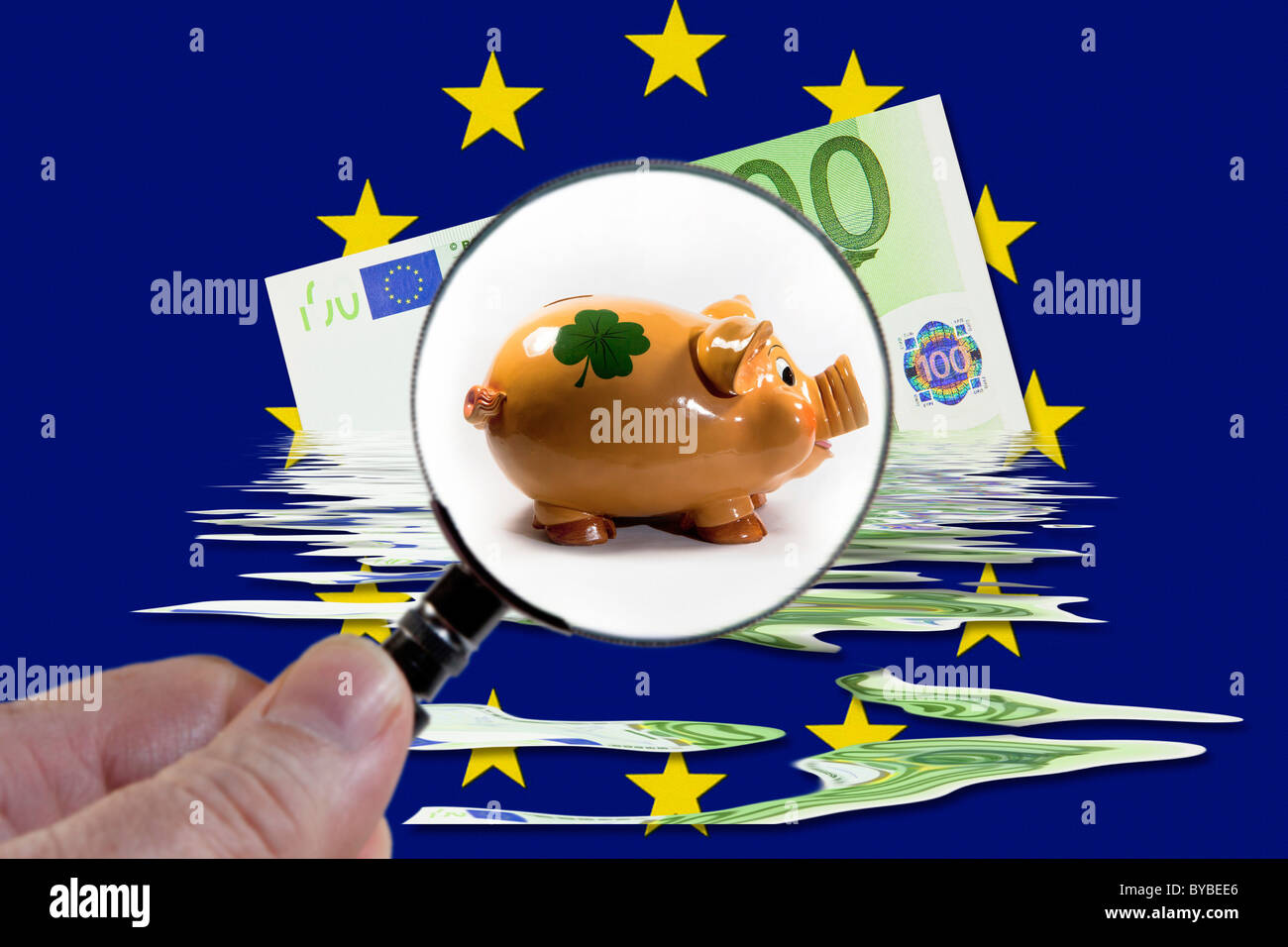 Image symbolique de l'économie d'argent dans l'Union européenne Banque D'Images