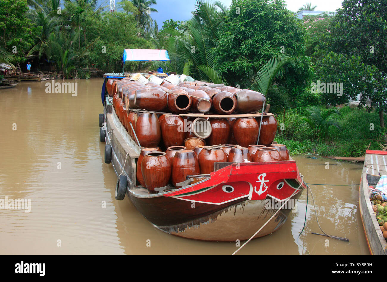 Cargo, delta du Mékong, au Sud Vietnam, Vietnam, Asie Banque D'Images