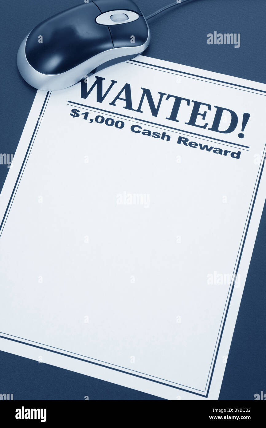 Souris d'ordinateur et je voulais poster, de la recherche en ligne Banque D'Images