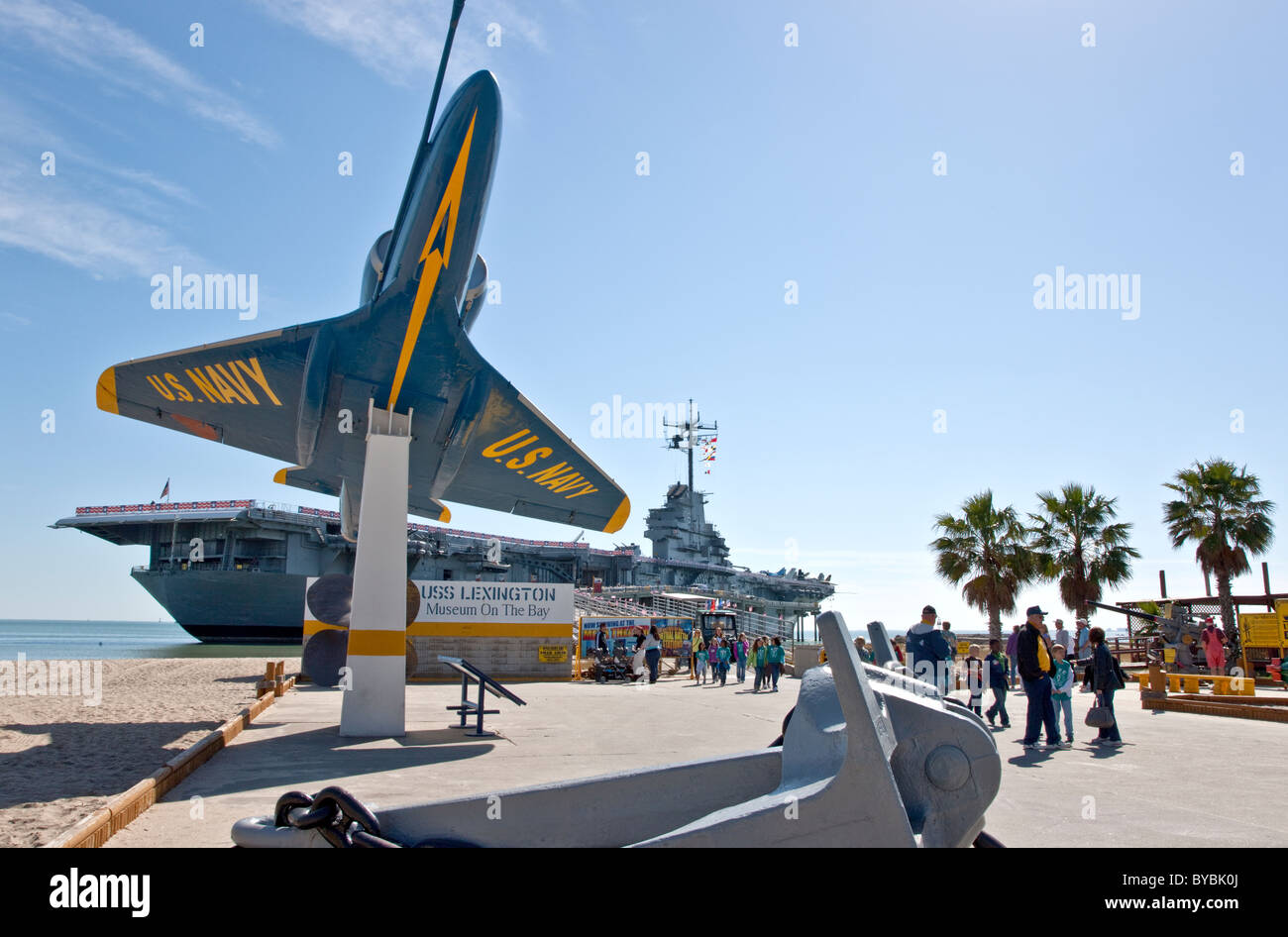 Porte-avions USS Lexington CV16, Avion A-4 Skyhawk. Banque D'Images