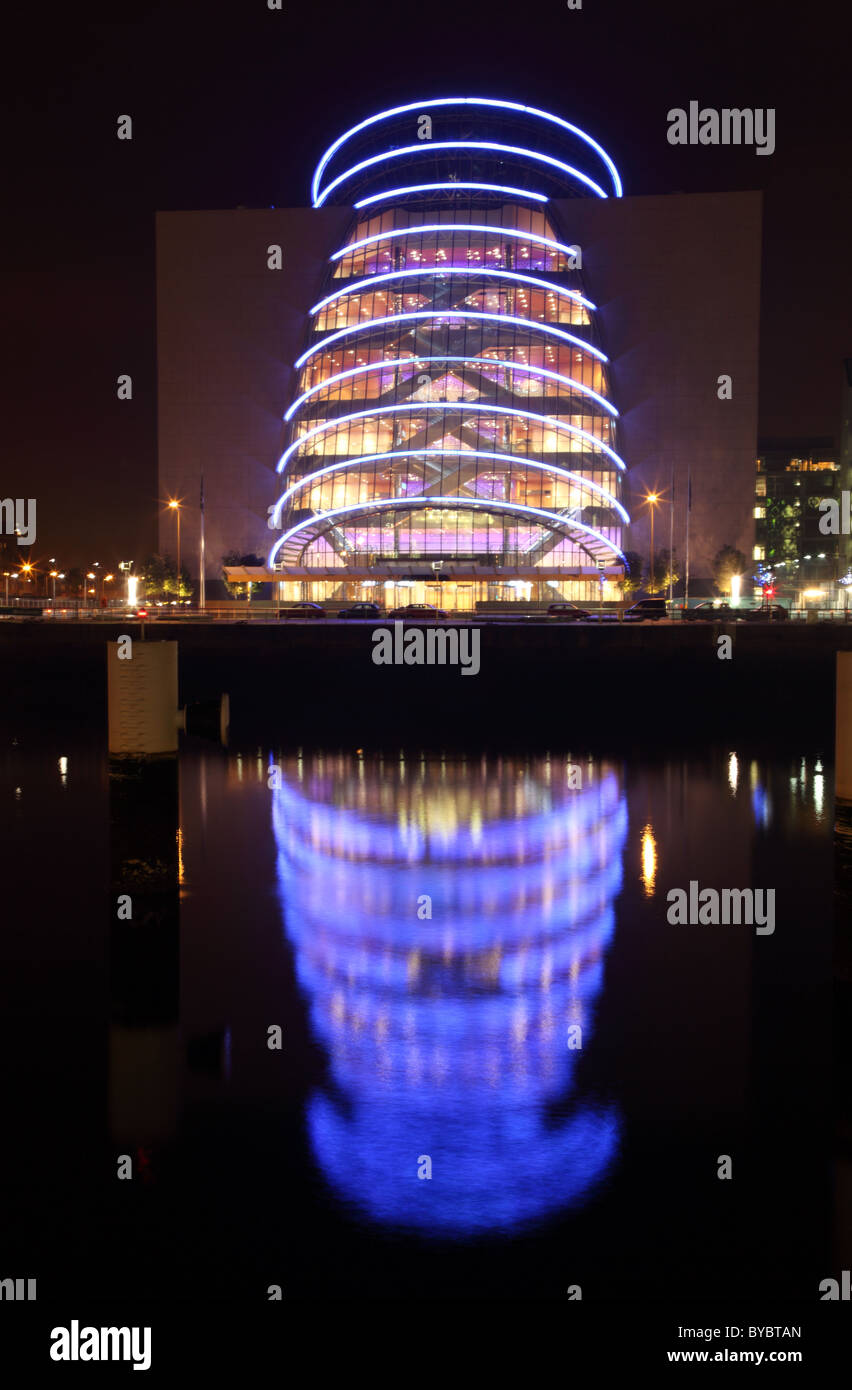 Convention Centre de nuit, docks de Dublin, Irlande Banque D'Images