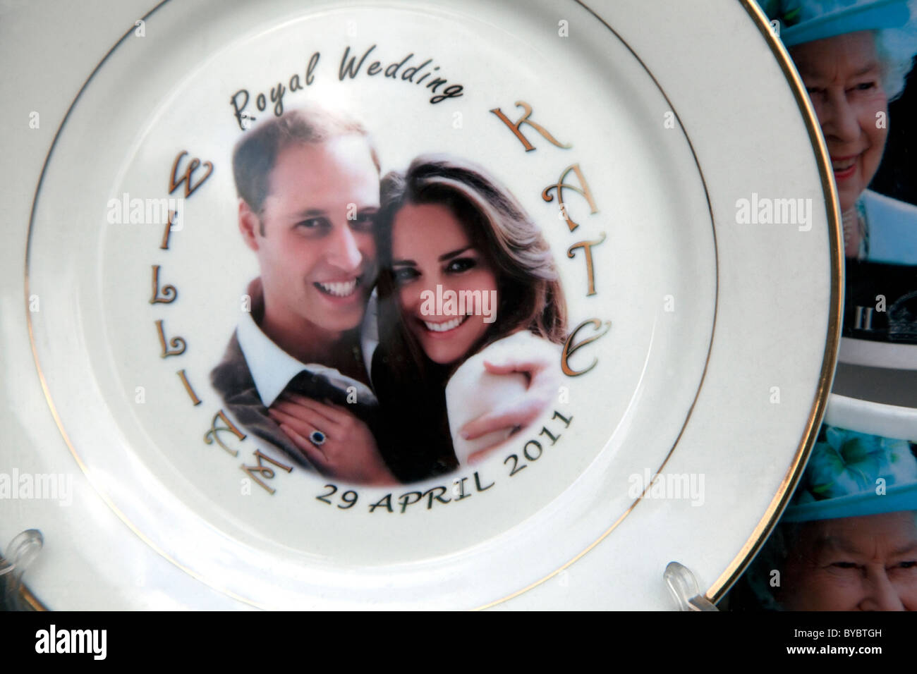 Mariage Royal de souvenirs pour le prince William et Kate Middleton Banque D'Images
