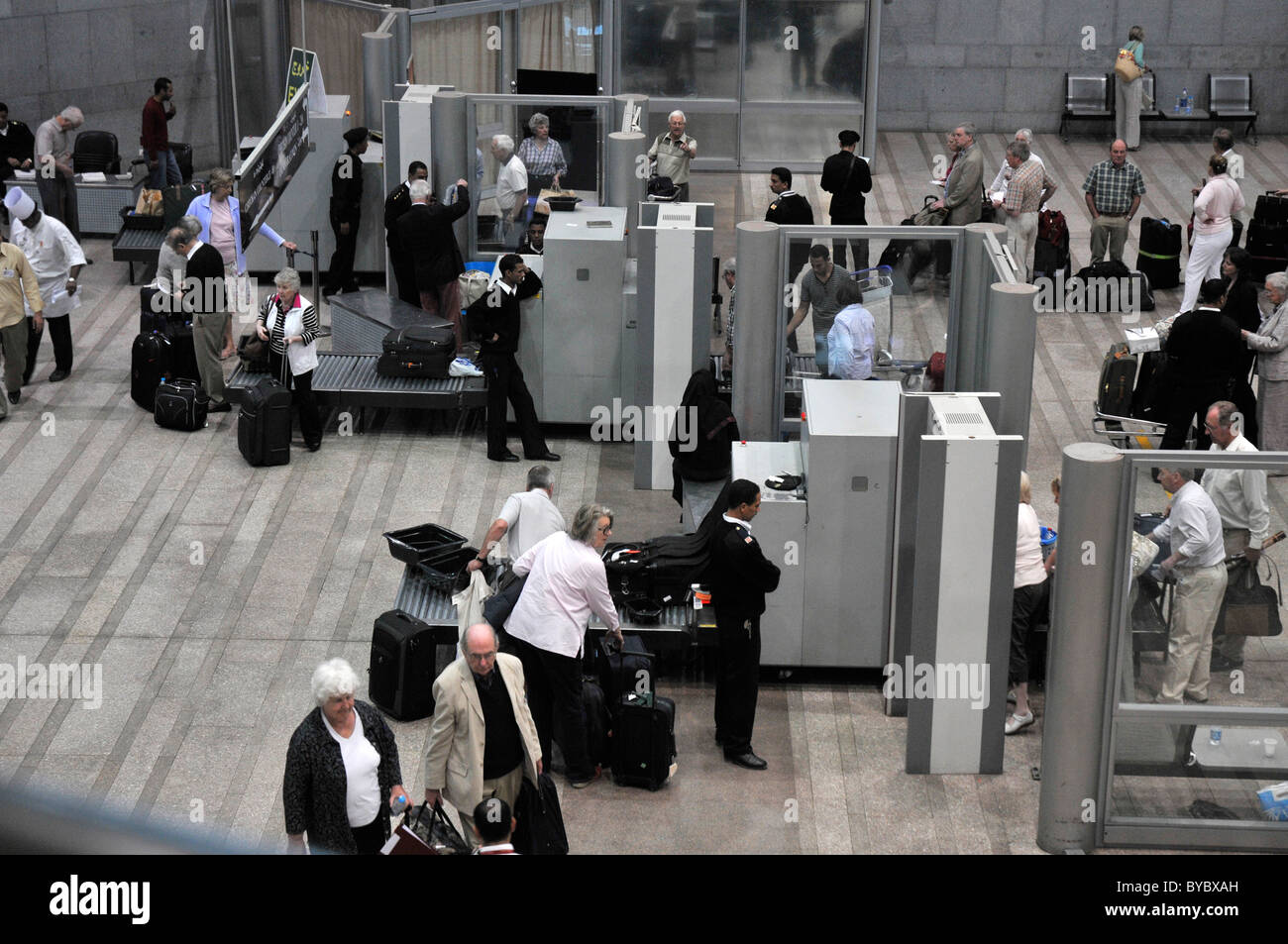 La sécurité et des bagages dans l'aéroport de Luxor, Egypte. Banque D'Images