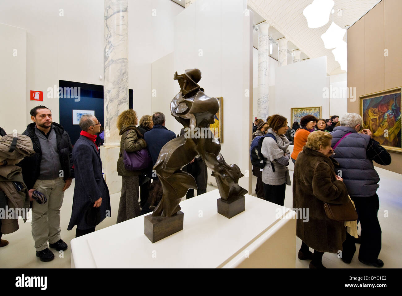 Umberto Boccioni sculpture, Musée du xxe siècle, le Novecento museum, Milan, Italie Banque D'Images