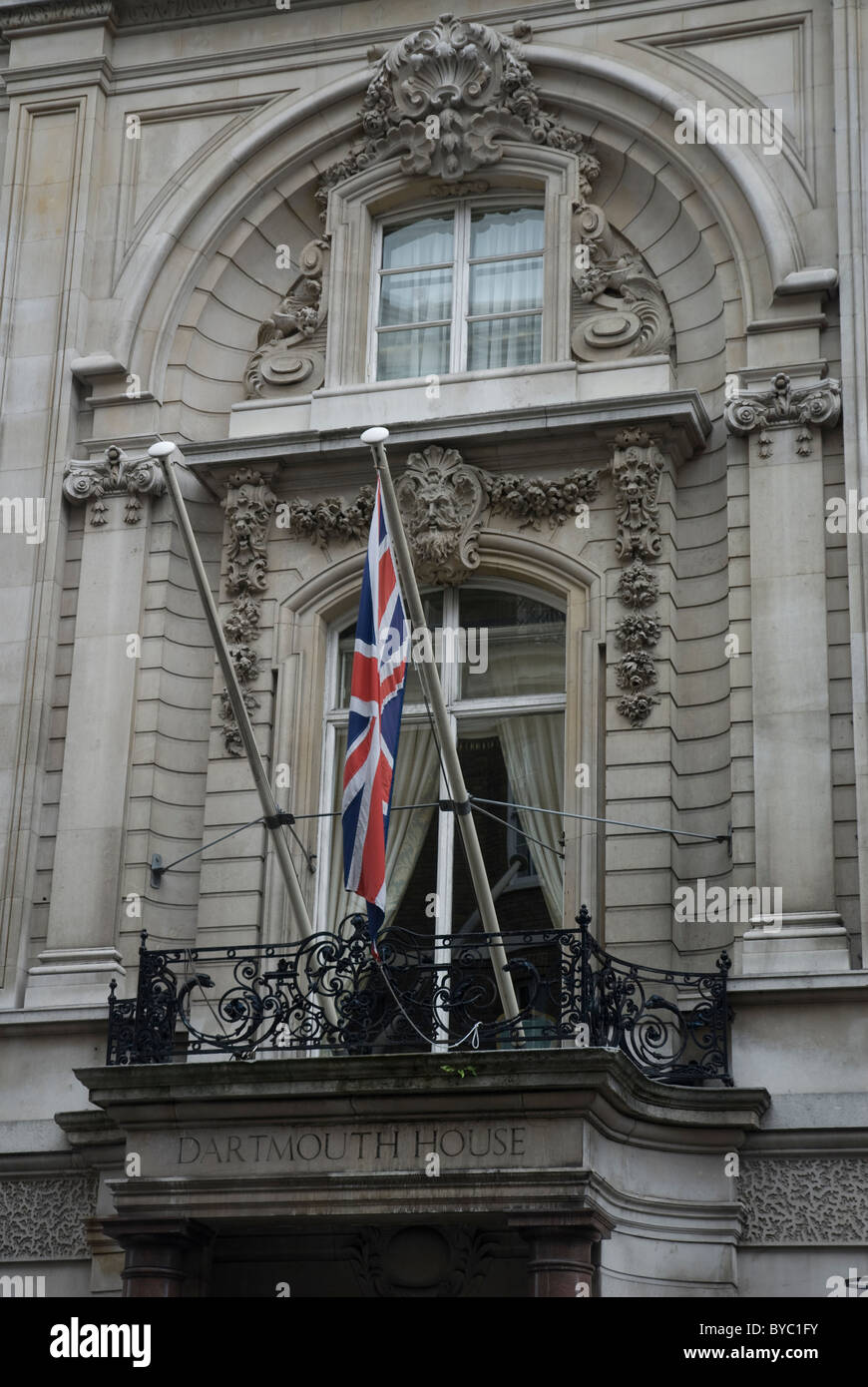 Détail de l'avant de Dartmouth House Charles Street Londres W1 Banque D'Images