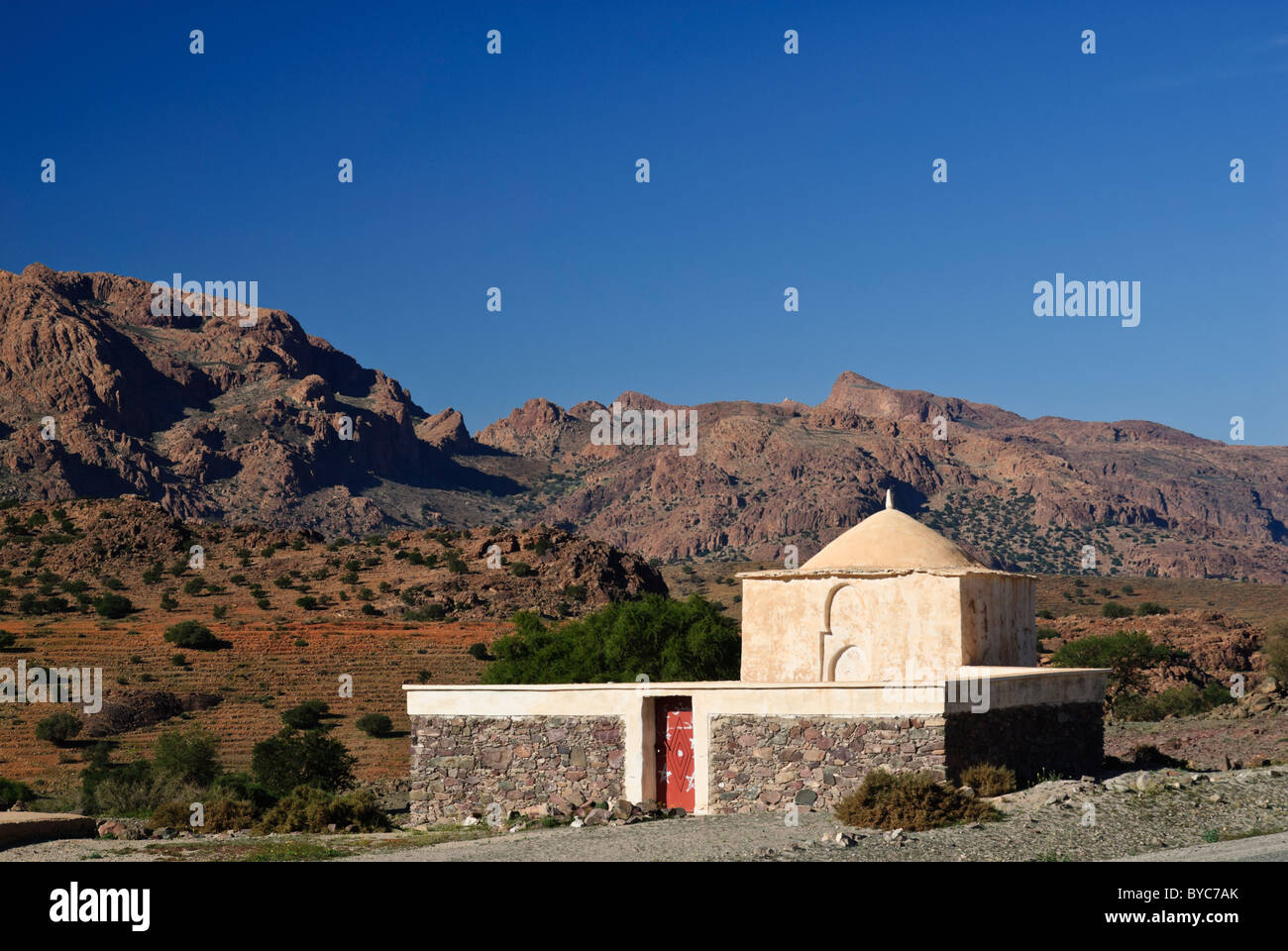 Koubba Rural (tombeau de saint islamique ou autres sainte personne), l'Anti Atlas, Maroc Banque D'Images