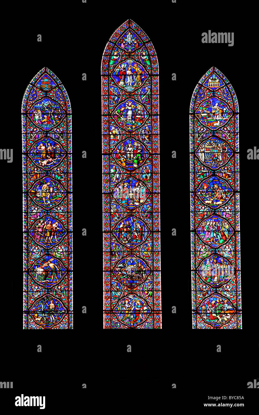 Leslie Glass Window, Cathédrale St Patrick Dublin Ireland Banque D'Images