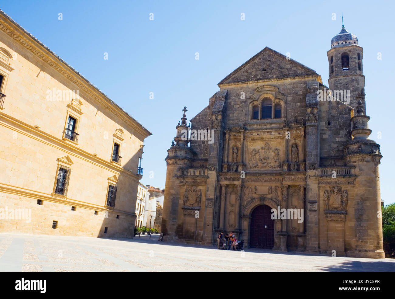 Ubeda, Espagne, province de Jaén. Sacra Capilla de El Salvador del Mundo, Plaza Vázquez de Molina. Banque D'Images