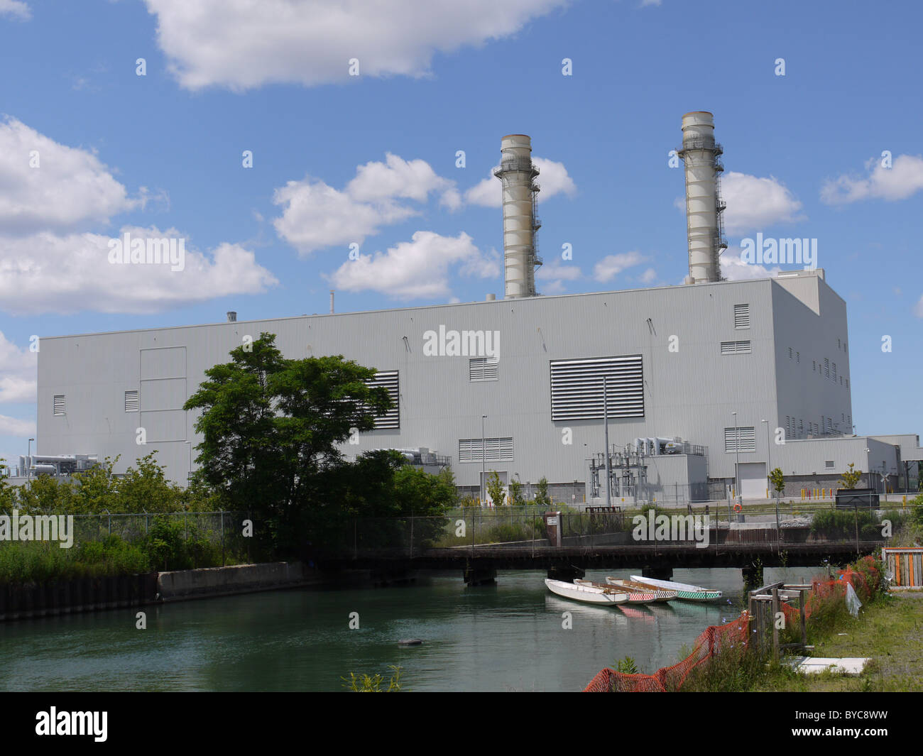 La production d'énergie électrique de la turbine à gaz gare Banque D'Images