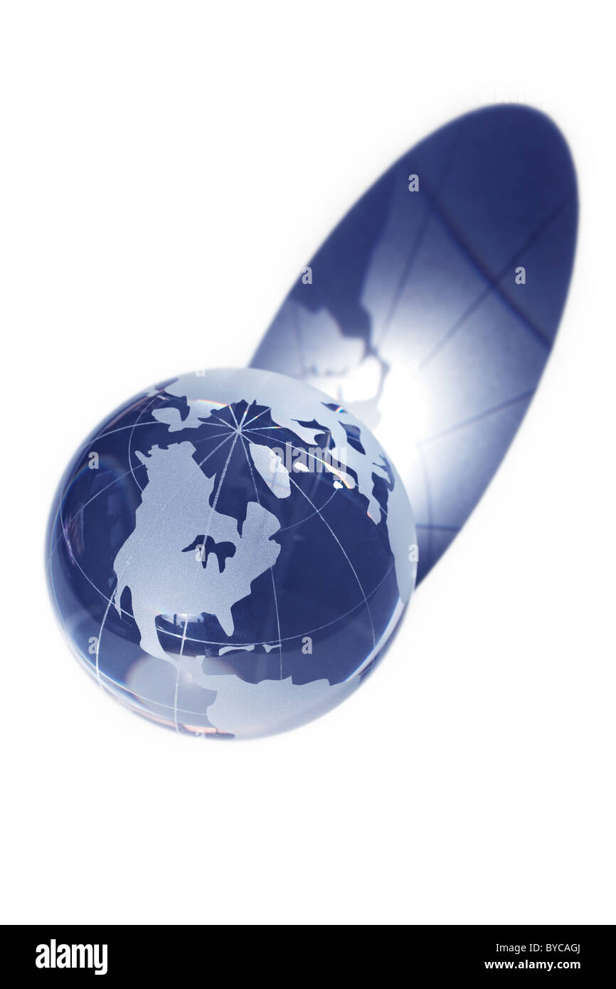 Planète Terre,globe transparent pour le fond Banque D'Images