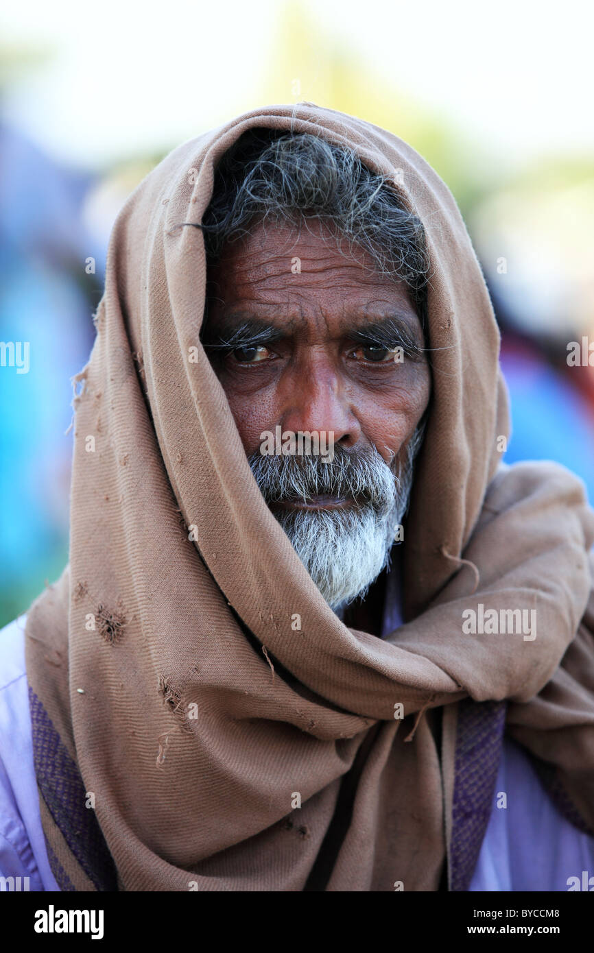 Mendiant l'Andhra Pradesh en Inde du Sud Banque D'Images
