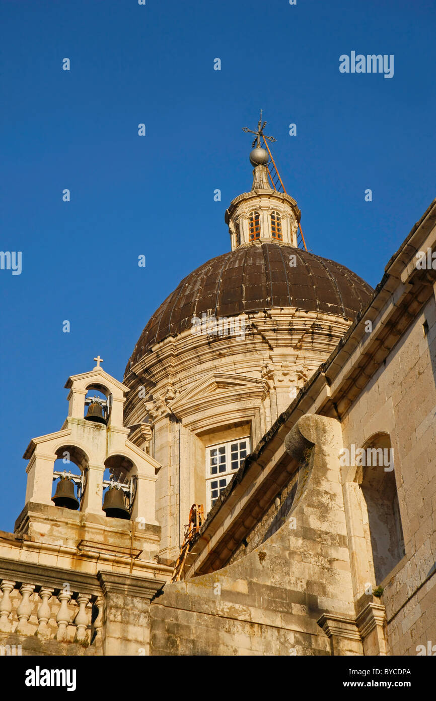 L'église, de la côte dalmate, Dubrovnik, Croatie, centre historique Banque D'Images