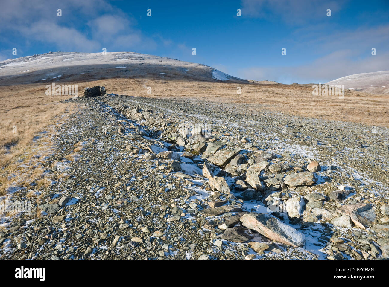Le reste de la cheminée sur le Lake District est tombé de soulever, Cumbria Banque D'Images
