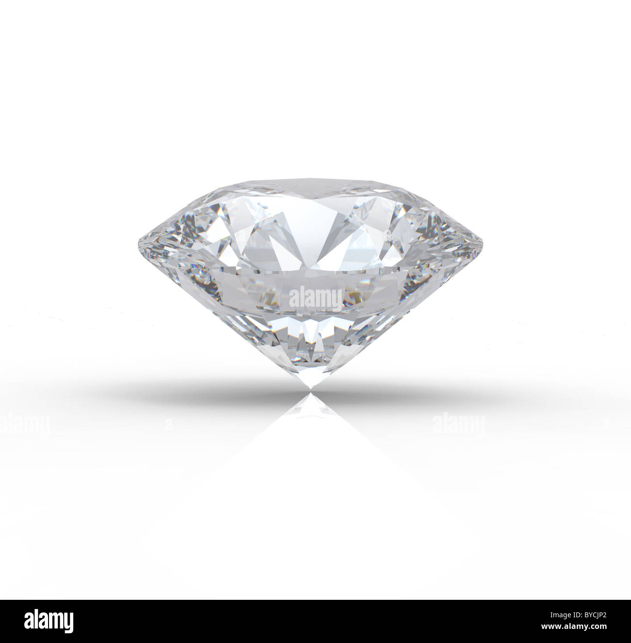 Diamant sur fond blanc Banque D'Images