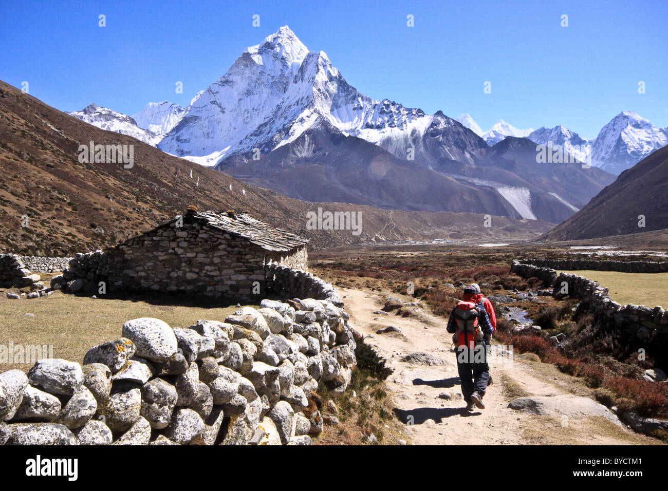 Sites touristiques et visites, Camp de base de l'Everest Trail, Népal, Asie Banque D'Images