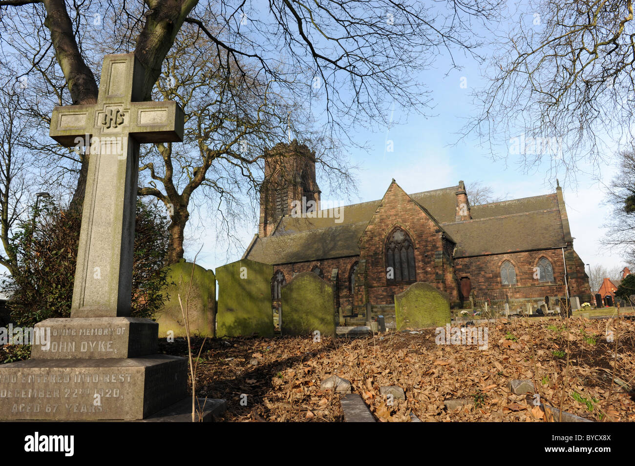 Dans l'église St Giles Willenhall dans les West Midlands England Uk Banque D'Images