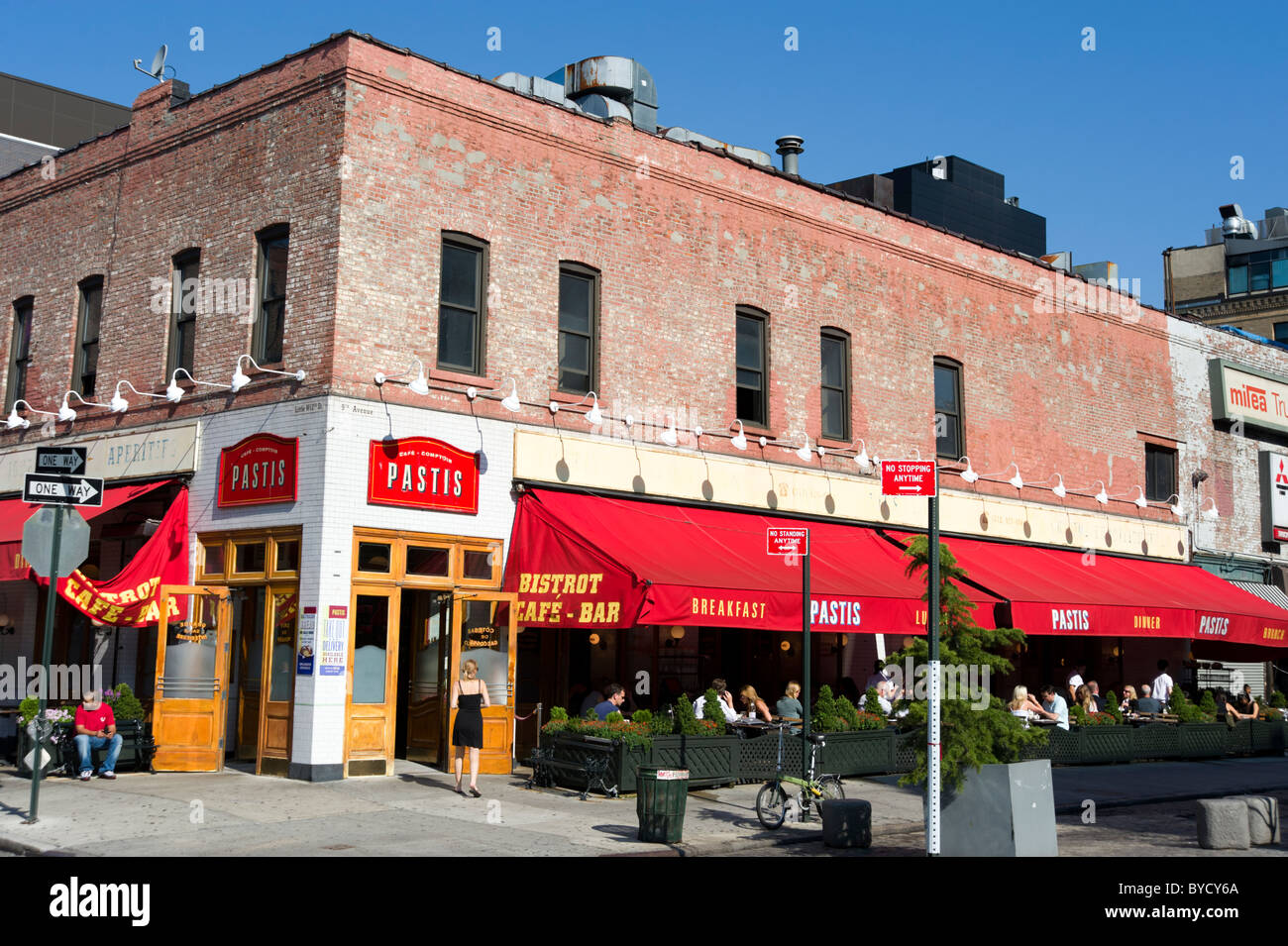 Bistro Pastis sur la 9e Avenue dans le Meatpacking District, New York City, États-Unis d'Amérique Banque D'Images