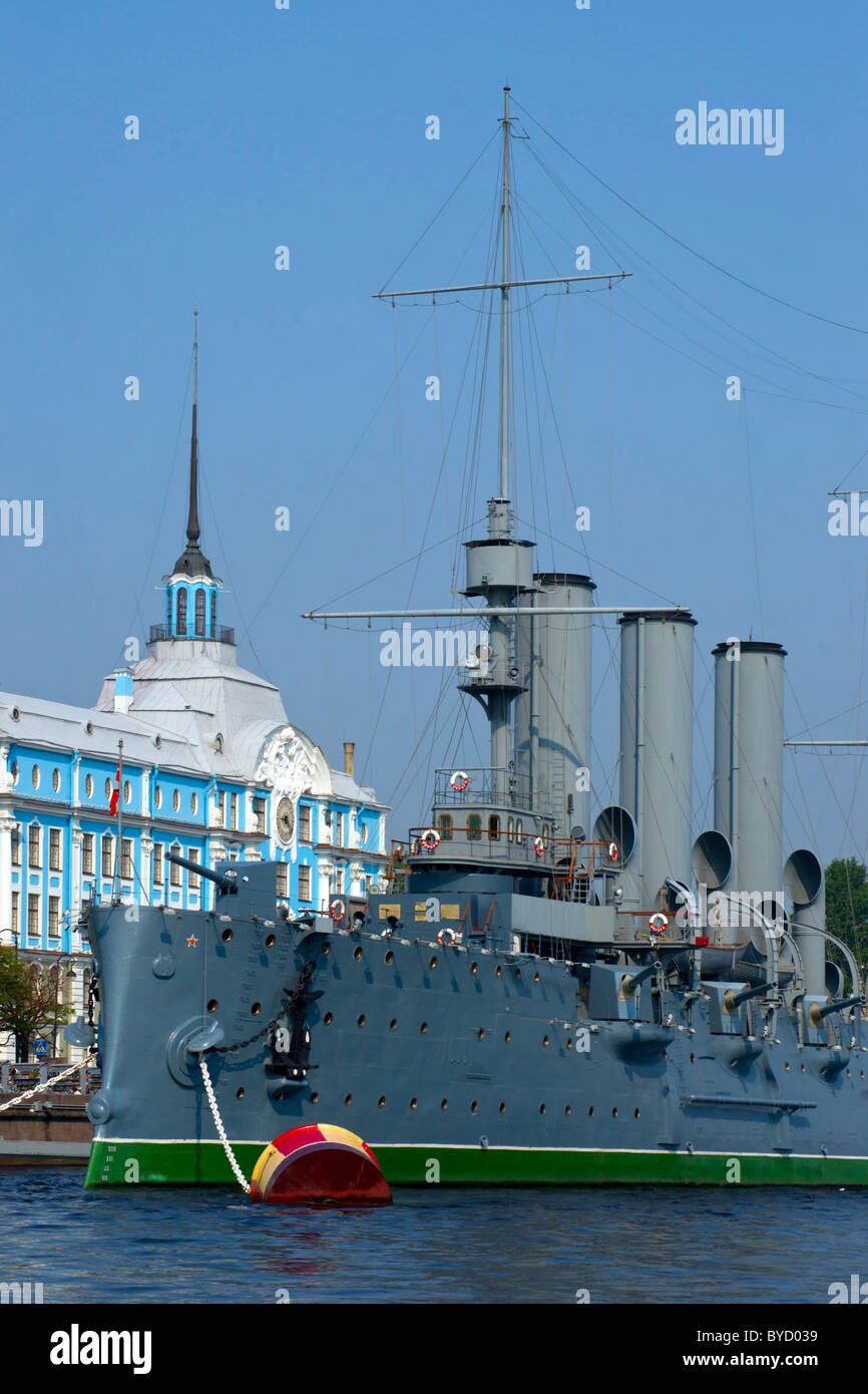 Battleship croiseur Aurora St Petersburg Leningrad Banque D'Images