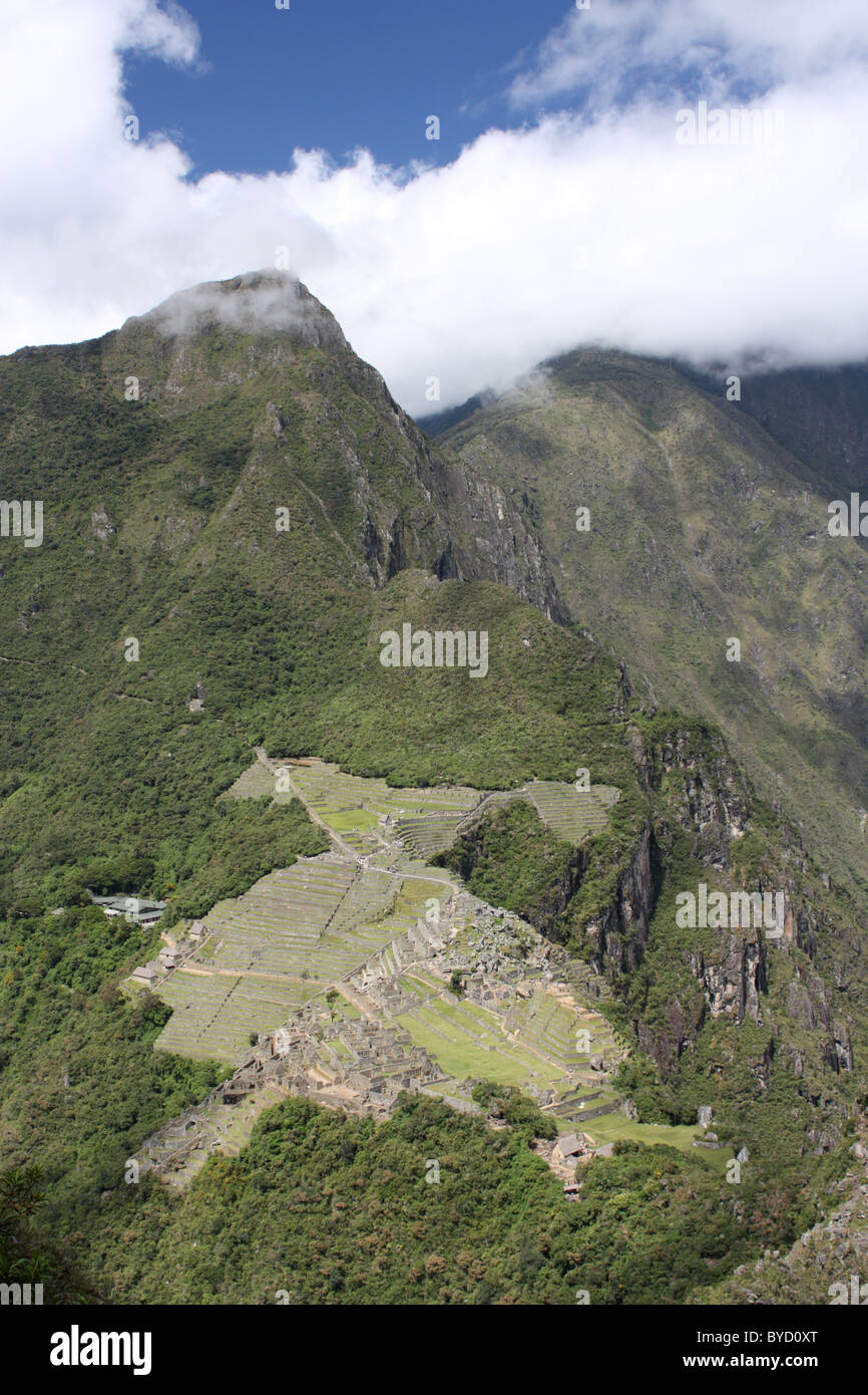 Machu Picchu de Wayna Picchu Banque D'Images