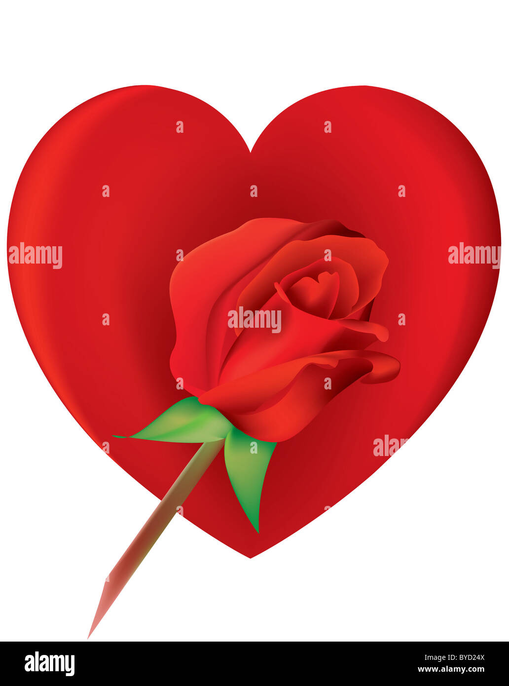 Coeur de l'amour Saint-Valentin Banque D'Images