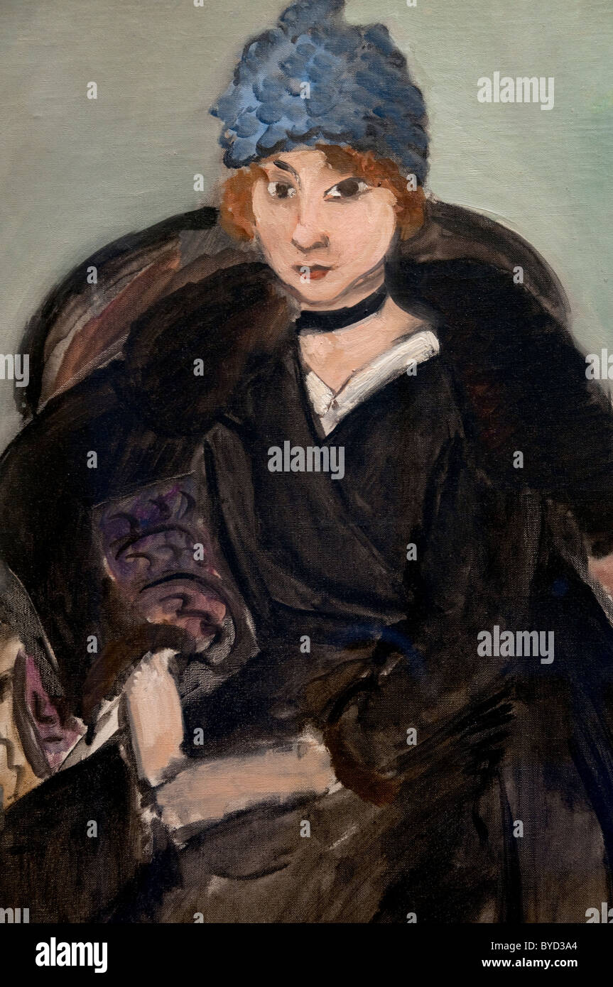 Détail : Marguerite portant un chapeau, 1918, par Henri Matisse, Banque D'Images