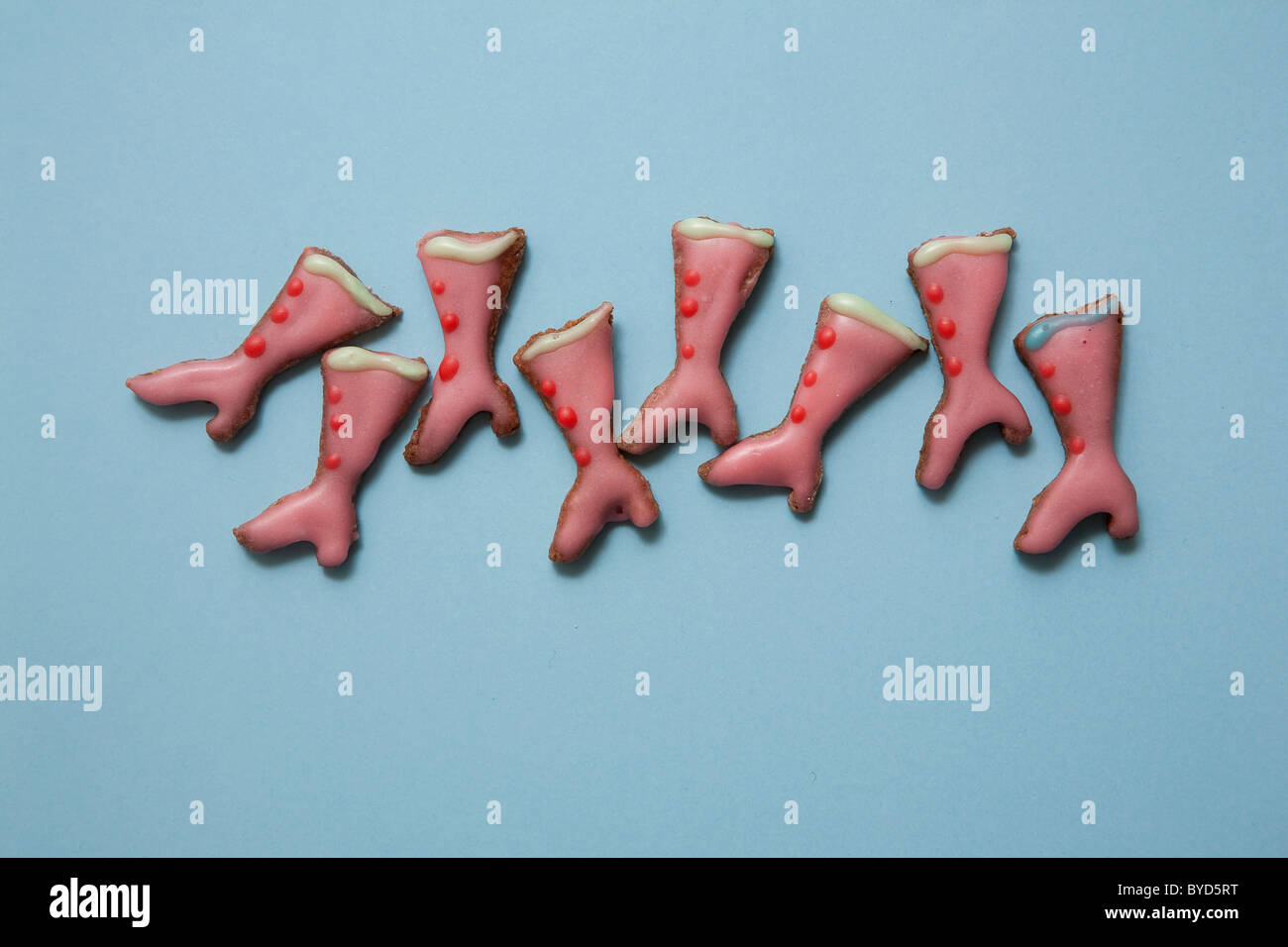 Bottes, cookies, cancan, danse Banque D'Images