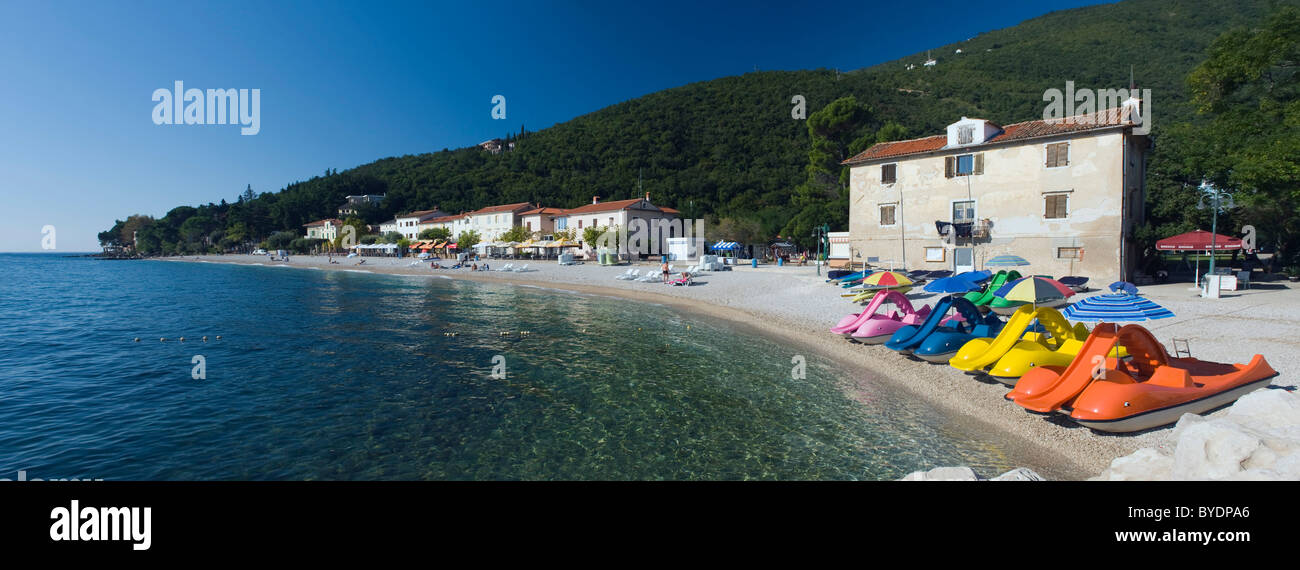 Plage de Moscenicka Draga, Istrie, Croatie, Europe Banque D'Images