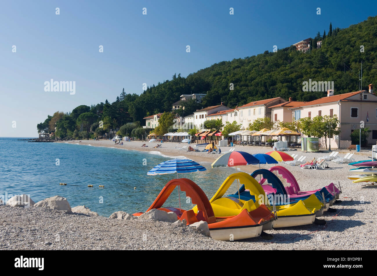 Plage de Moscenicka Draga, Istrie, Croatie, Europe Banque D'Images