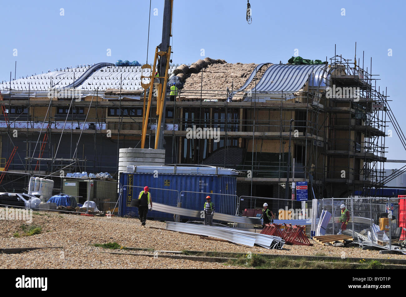 Industrie, construction,des,Nouveau, Shoreham, R.N.L.I,Maison de bateau en construction , Travail Banque D'Images