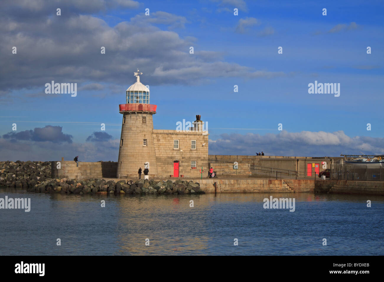 Phare sur Howth pier en Amérique du Dublin Ireland Banque D'Images