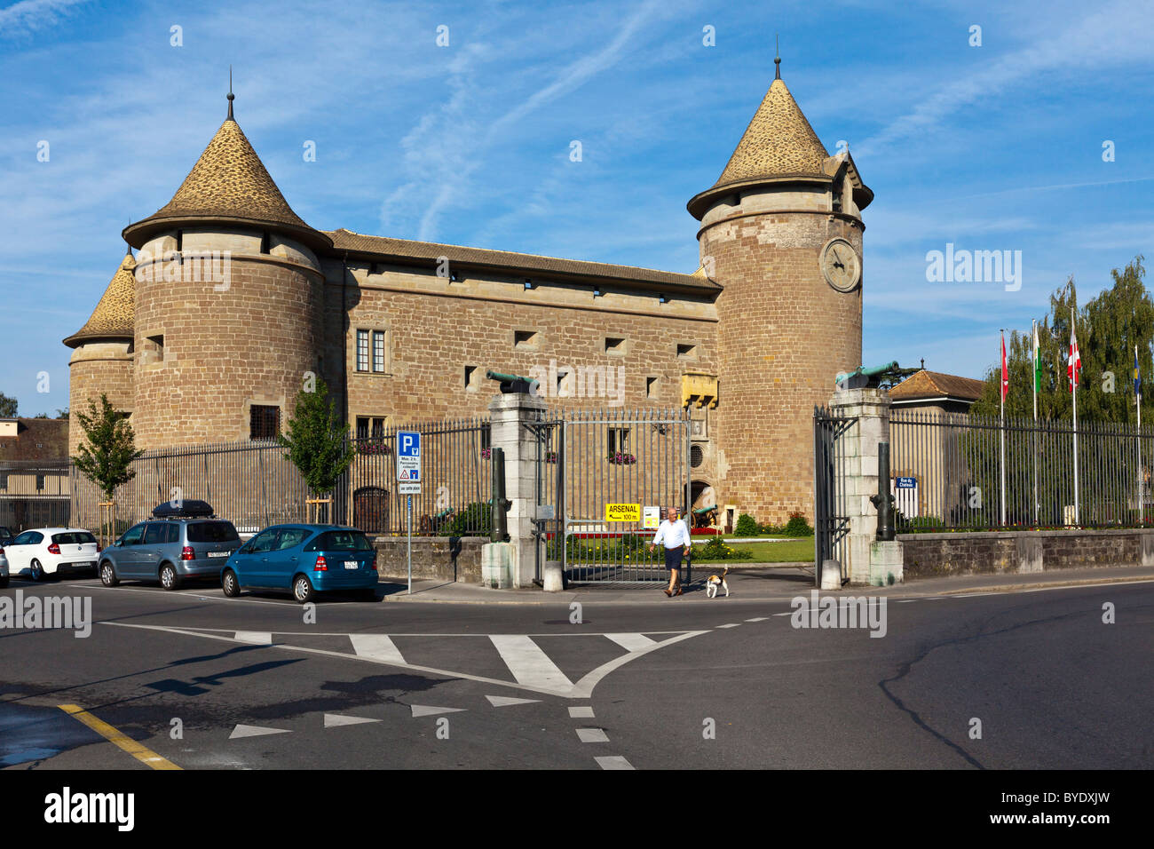 Le Château de Morges, Morges, canton de Vaud, Suisse, Europe Banque D'Images