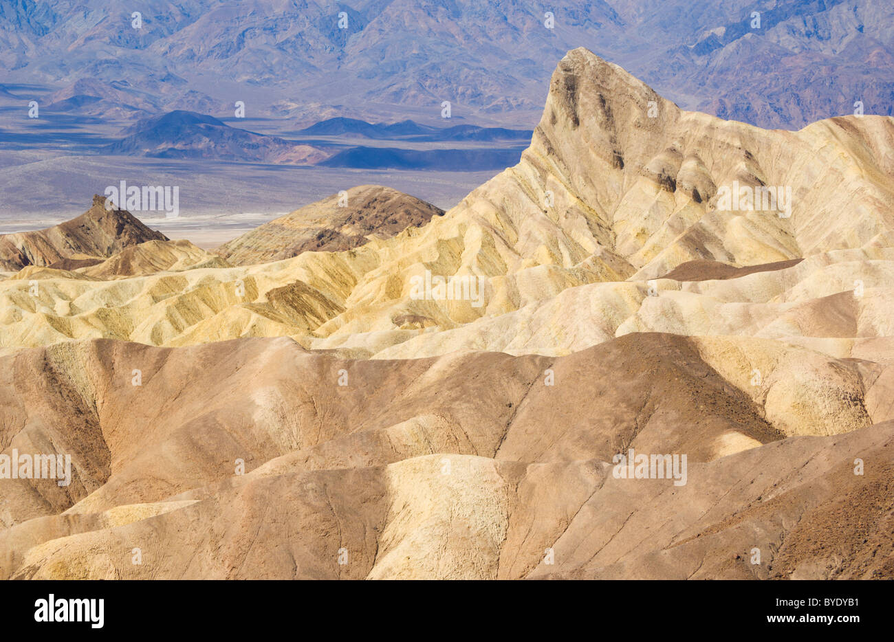 Manly Beacon à Furnace Creek, Zabriskie Point, Death Valley National Park, California, USA Banque D'Images