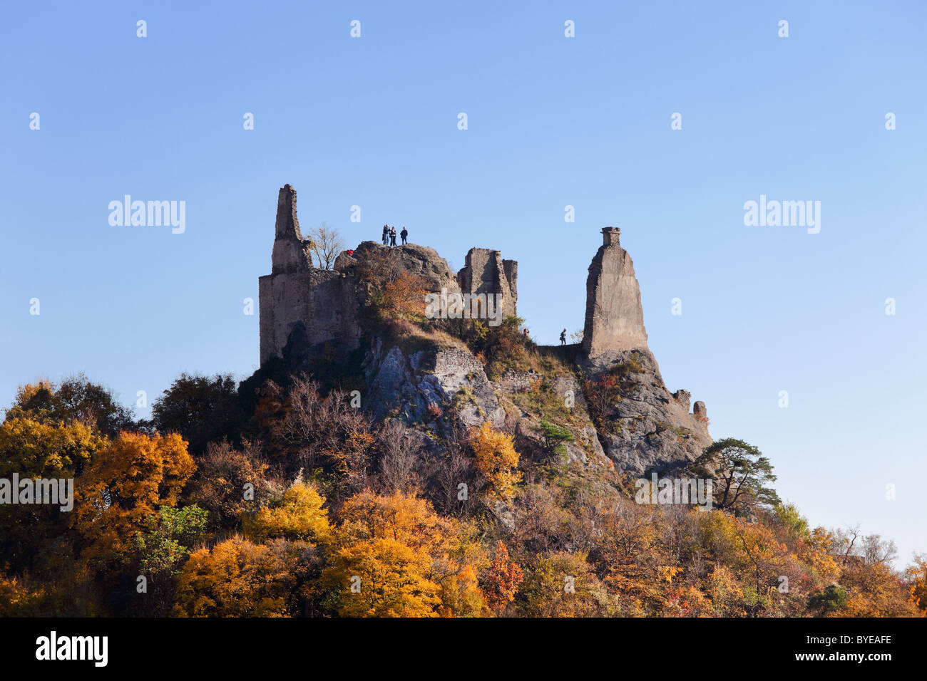 Dürnstein ruine du château, vallée de la Wachau, région de Waldviertel, Basse Autriche, Autriche, Europe Banque D'Images