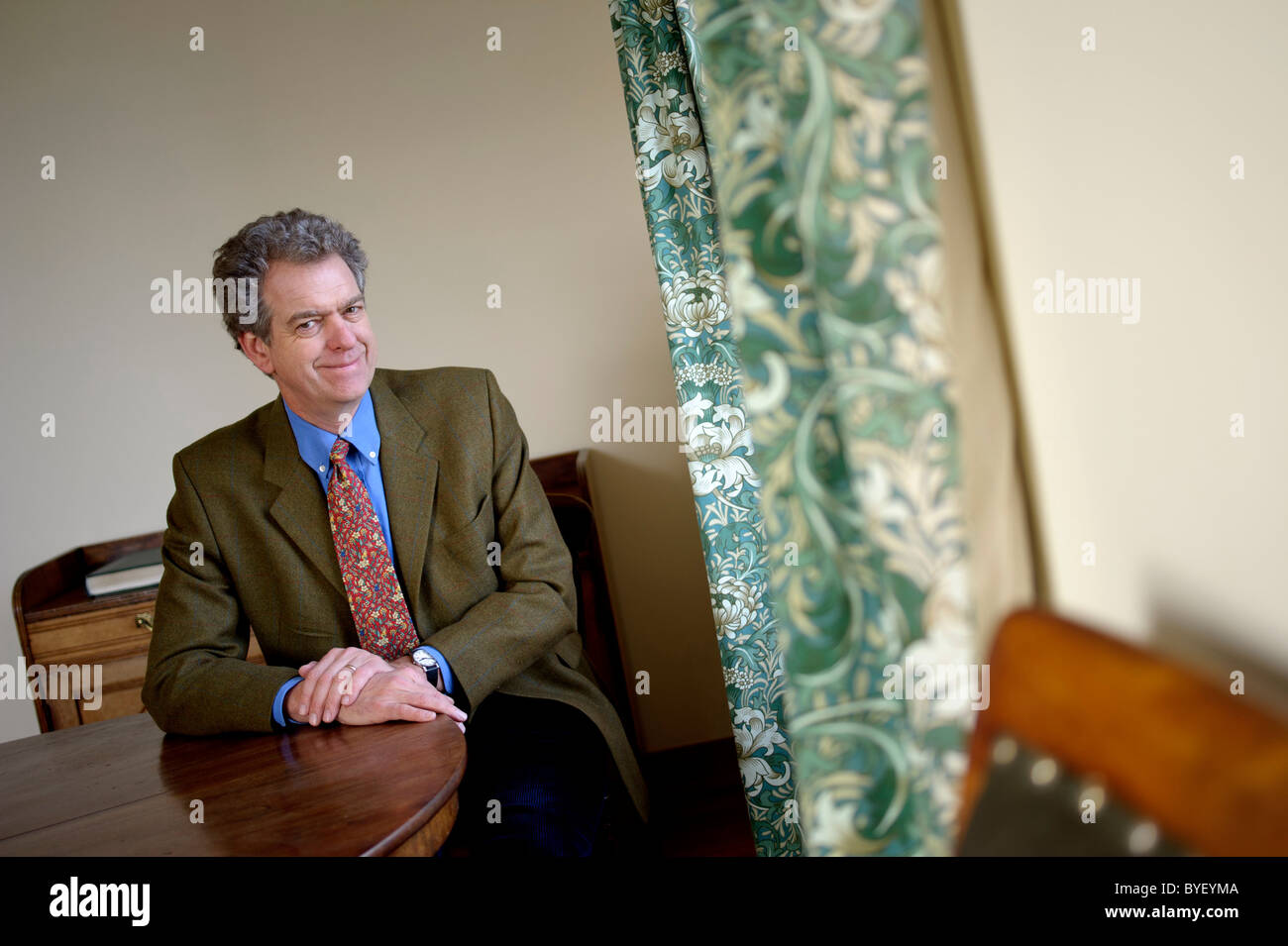 Landmark Trust directeur Peter Pearce sur Lundy island, canal de Bristol au large de la côte nord du Devon Banque D'Images