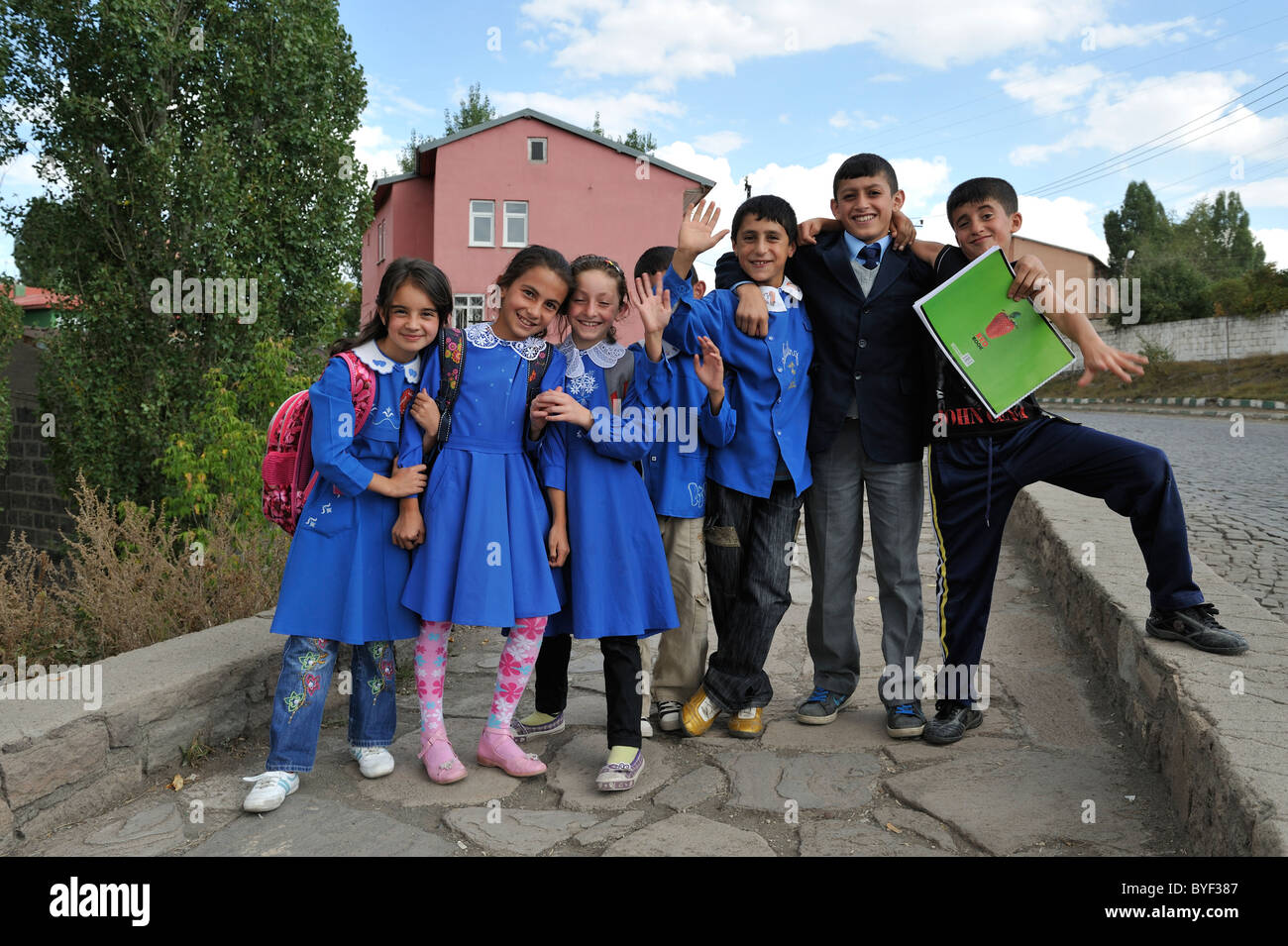 Les enfants de l'école, Kars, Turquie 100928 37696  Banque D'Images