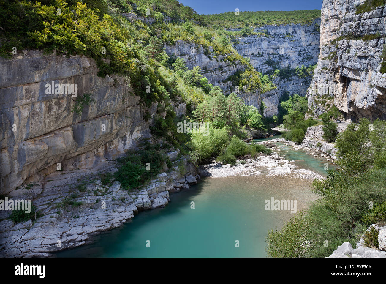 Le canyon de la rivière Verdon, Provence (France) Banque D'Images