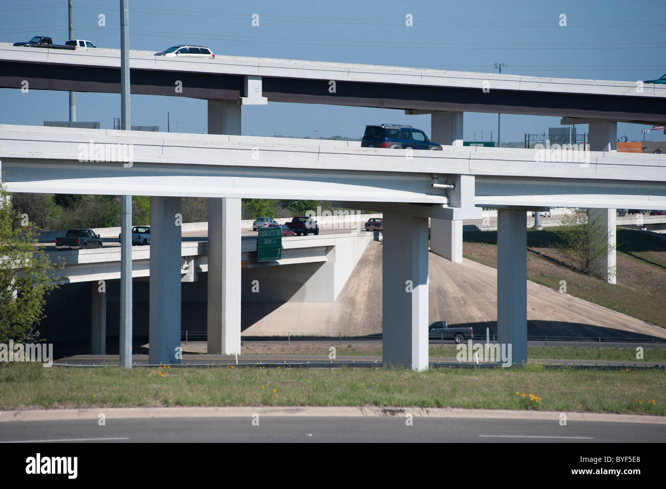 Compliqué du système routier et le survol de l'Austin, Texas, États-Unis Banque D'Images