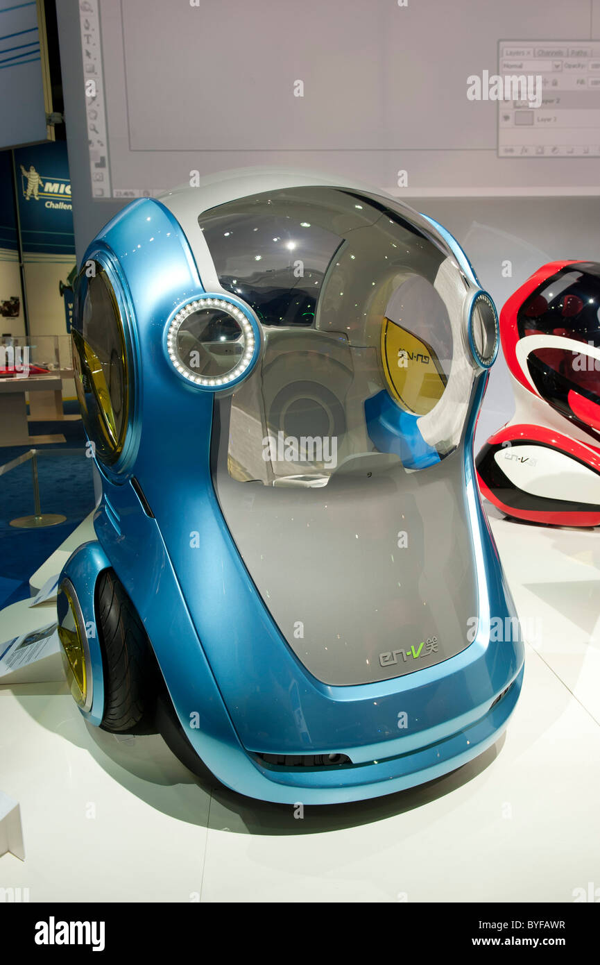 Le prototype GM en-V sera présenté au Michelin Challenge au salon international de l'auto de l'Amérique du Nord 2011 Banque D'Images