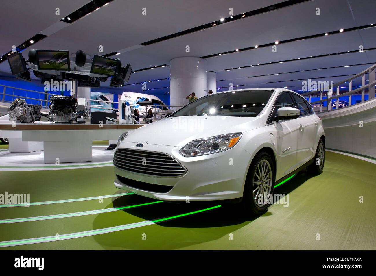 À la Ford Focus électrique 2011 North American International Auto Show de Detroit Banque D'Images